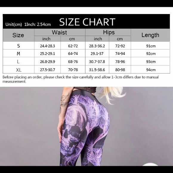 Purple mechanical skull yoga leggings pants - Picture 6 of 8